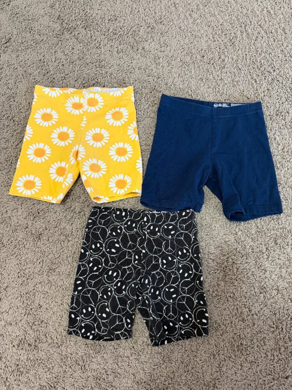 Wonder Nation Girls' Biker Short Set (Multicolor) Size 7-8